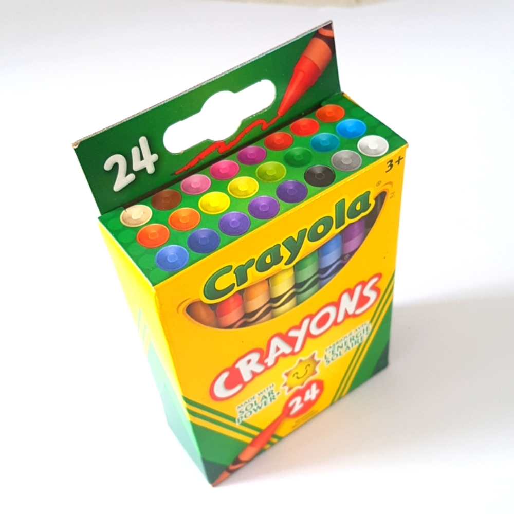24 pcs Sun Wax Crayons Crayola Multicolored Made with Solar Energy (New Ones)